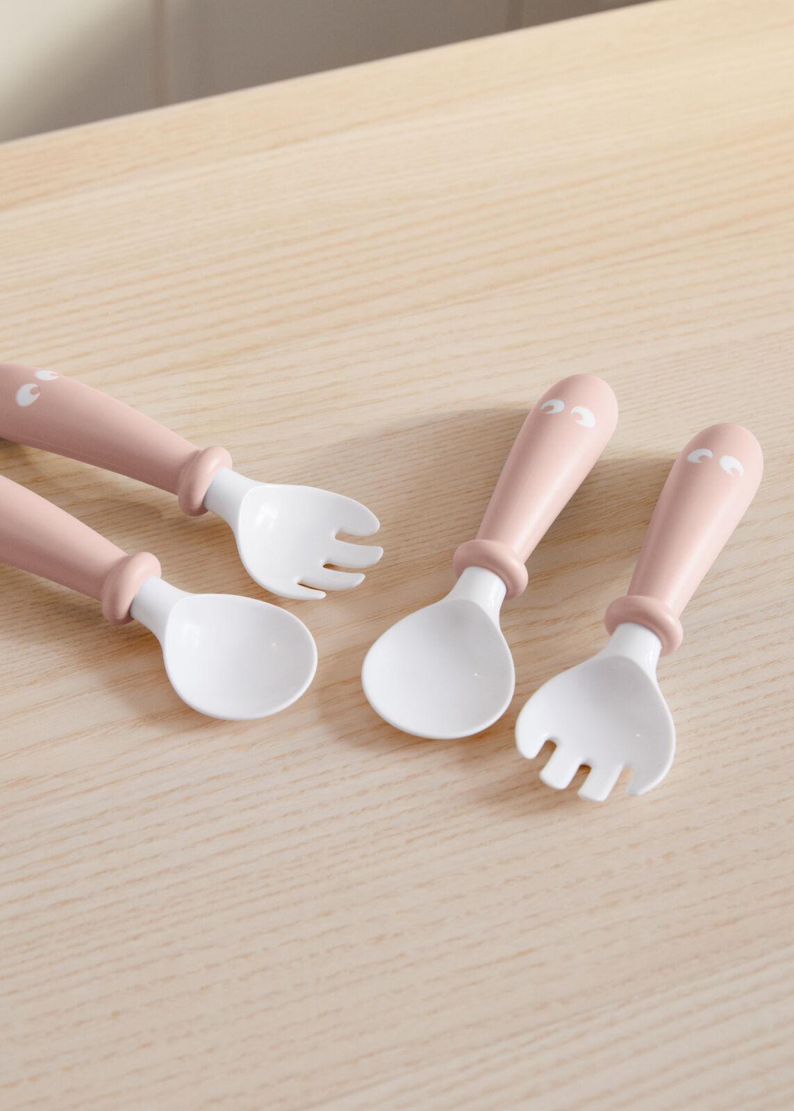 Baby Spoon and Fork in Pastel Pink BabyBjörn