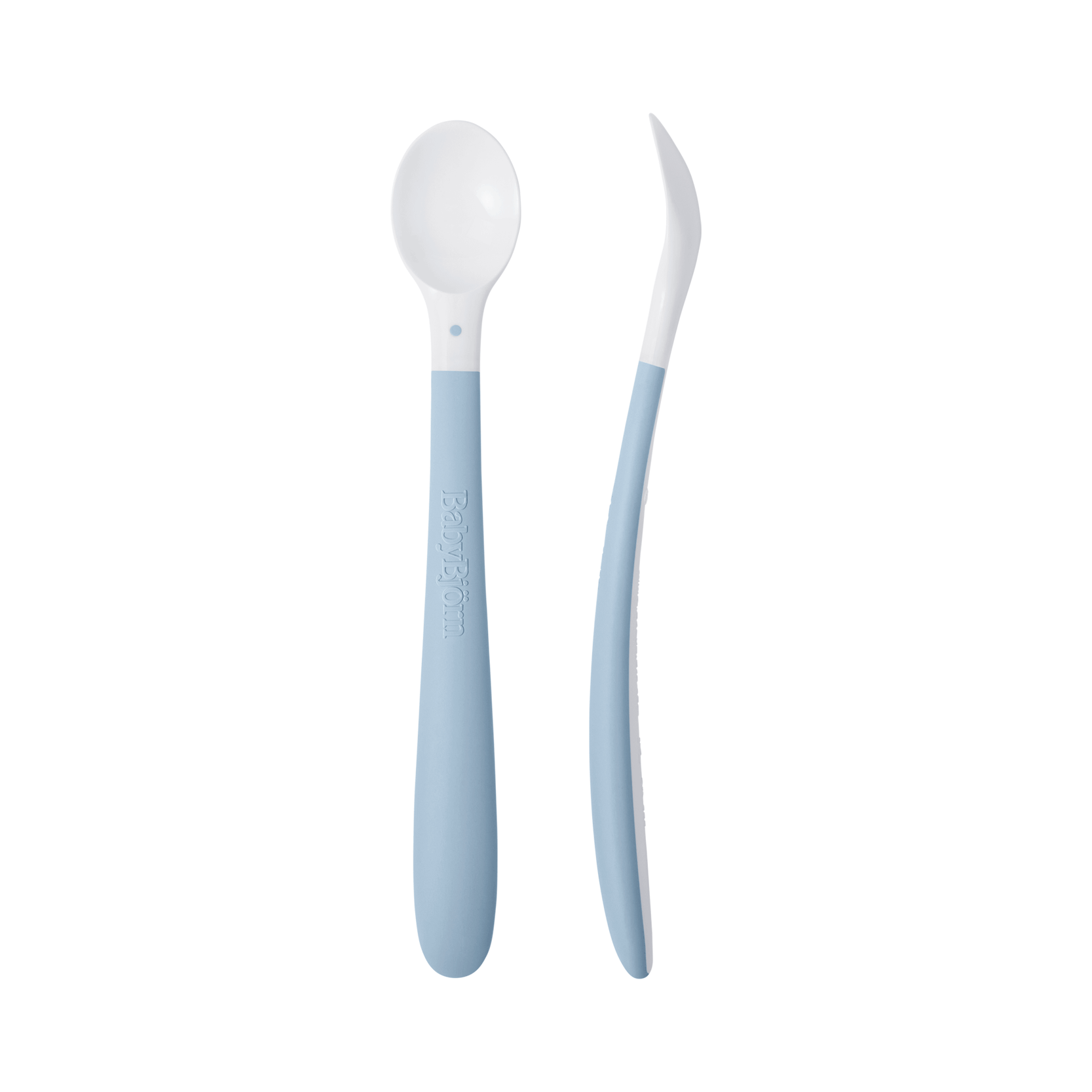 Feeding spoon 2-pack in Powder blue - BabyBjörn